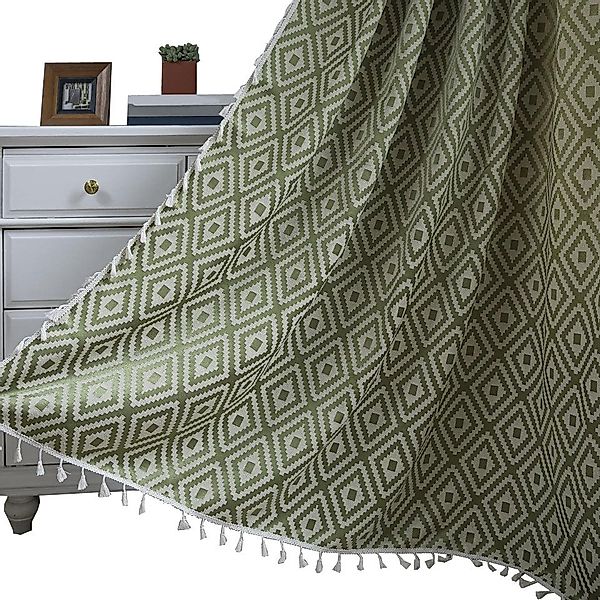 Kaket Gardine Boho-Vorhänge, Landhausstil Verdunkelungsvorhänge, Vintage günstig online kaufen