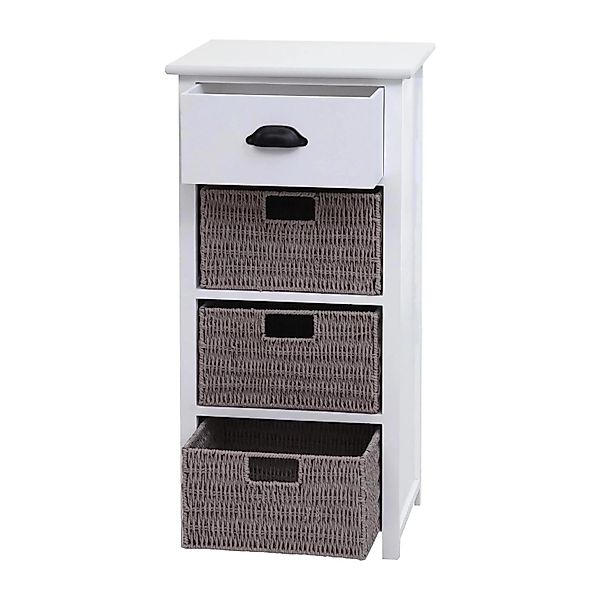 MCW Kommode K84 mit Körben Weiß Körbe Grau günstig online kaufen