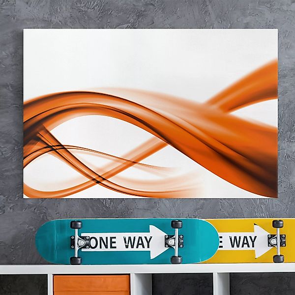 Leinwandbild Abstrakt - Querformat Orange Element günstig online kaufen