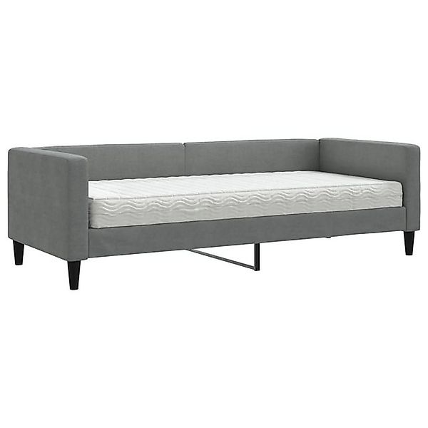 vidaXL Bett, Tagesbett mit Matratze Dunkelgrau 80x200 cm Stoff günstig online kaufen