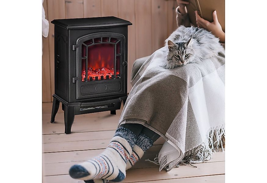 HOMCOM Elektrokamin 2000W Kaminofen, Elektrischer Kamin mit Heizschutz, für günstig online kaufen