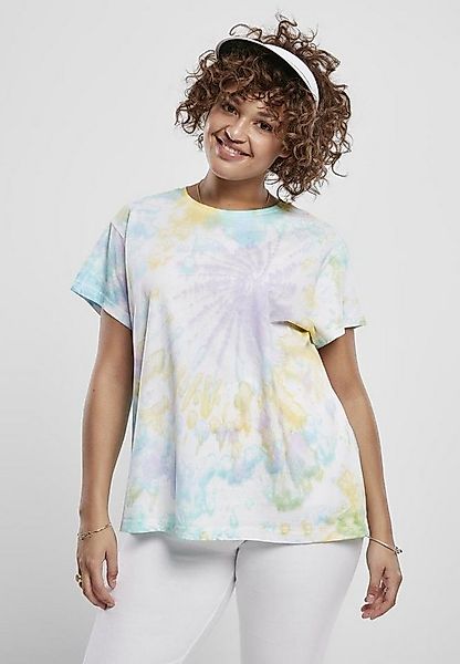 URBAN CLASSICS Rundhalsshirt Ladies Tie Dye Boyfriend Tee Damen T-Shirt günstig online kaufen