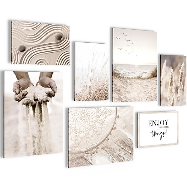 Novart Wandbild Boho Pampasgras Beige Sand günstig online kaufen