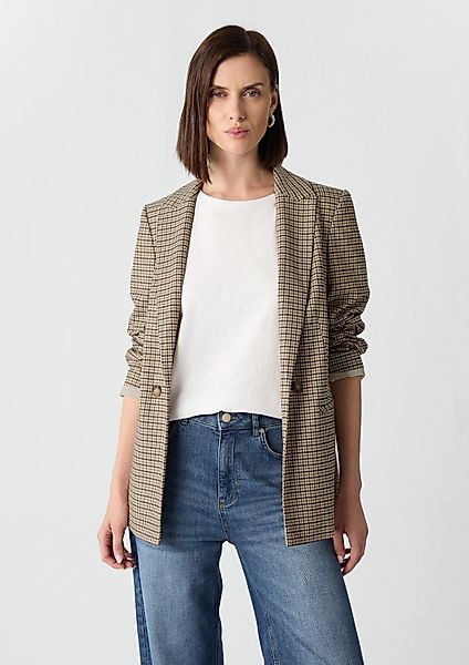 comma Jackenblazer Indoor-Blazer Karoblazer mit Zierknöpfen günstig online kaufen