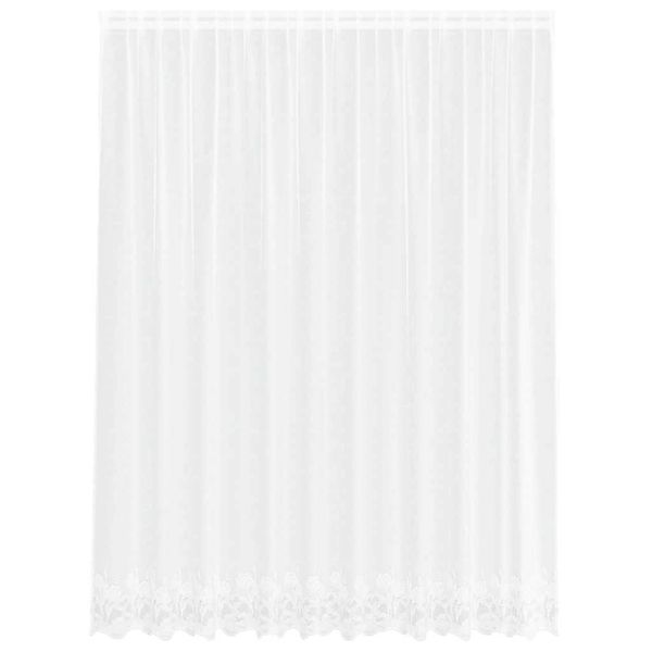 vidaXL Spitzenvorhang mit Vorhängen Weiß 300x245cm Polyester 4107783 günstig online kaufen