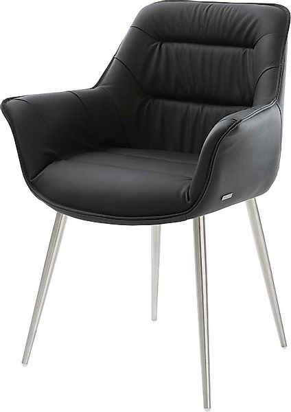 DELIFE Polsterstuhl Kaira-Flex, 4-Fuß konisch Edelstahl günstig online kaufen