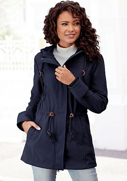 vivance active Softshelljacke mit Kordelzug an der Taille günstig online kaufen