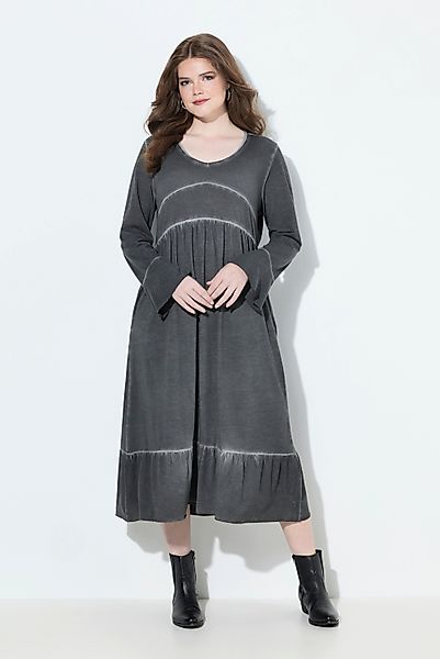 Ulla Popken Jerseykleid Midikleid Cupromix A-Linie günstig online kaufen