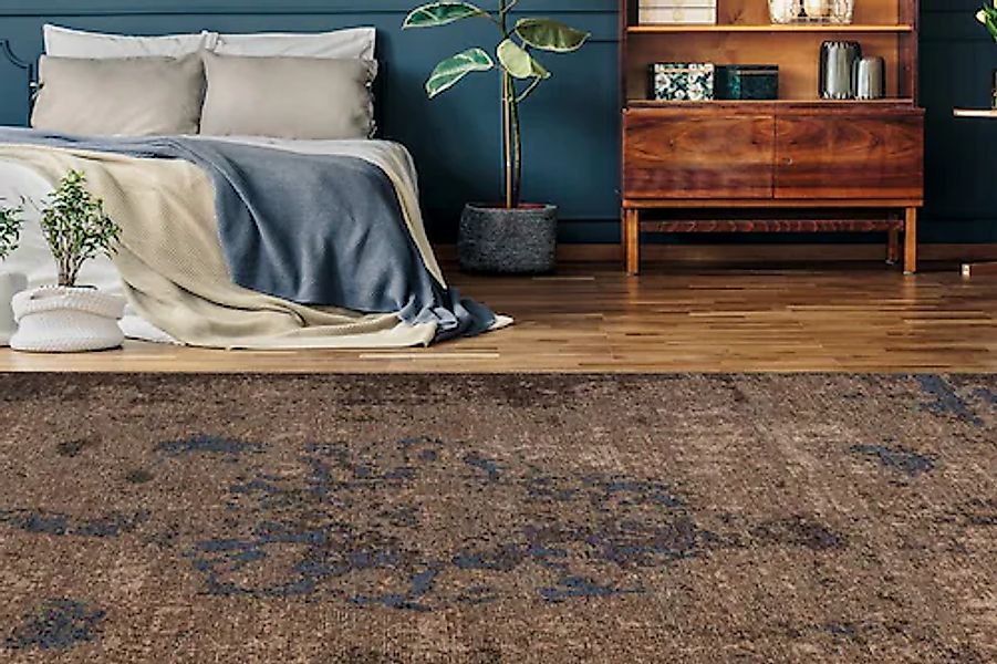 Padiro Teppich »Charme 625«, rechteckig, 5 mm Höhe, Chenille Flachgewebe im günstig online kaufen