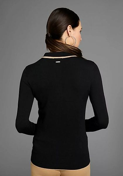 HECHTER PARIS Polokragenpullover mit dezenter Knopfleiste günstig online kaufen