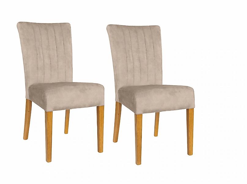 Home affaire 4-Fußstuhl (Set) 2 Stk.vertikale Nähte in der Rückenlehne günstig online kaufen