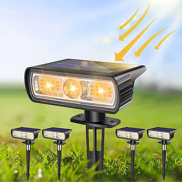 MUPOO LED Gartenstrahler  LED Solarleuchte Solarlampe günstig online kaufen