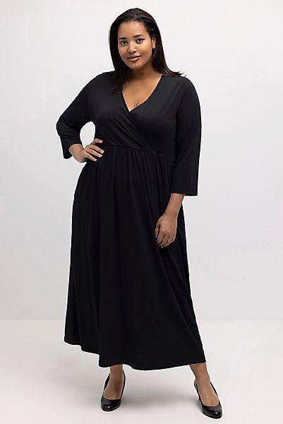Ulla Popken Maxikleid Midikleid Punkte Wickeloptik günstig online kaufen