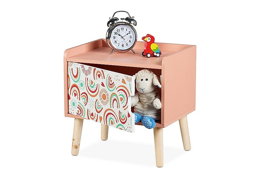 relaxdays Nachttisch für Kinder mit Staufach, A günstig online kaufen