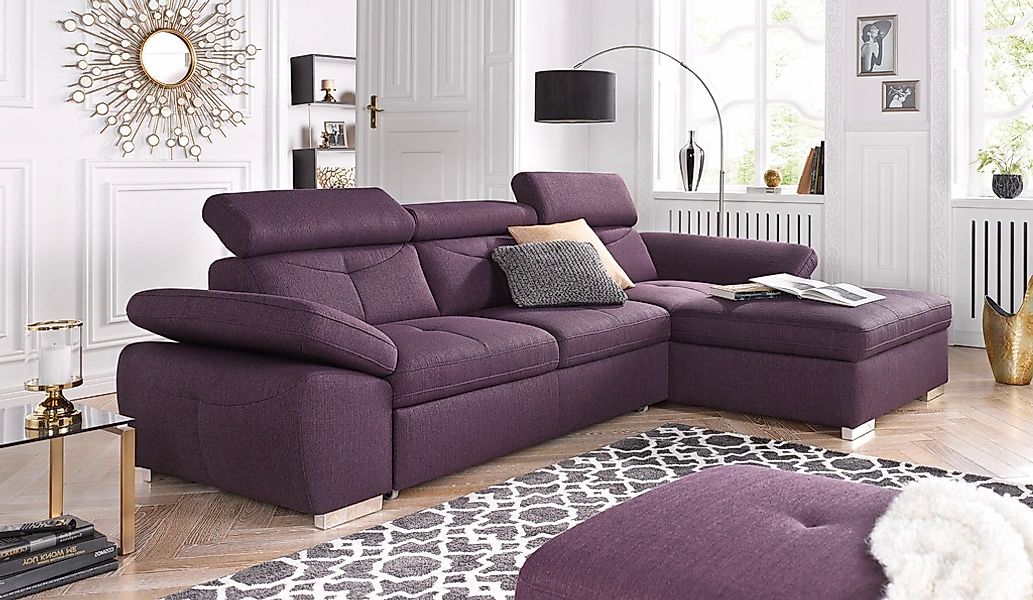 exxpo - sofa fashion Ecksofa "Spring, super bequem, mit Armteil- und Kopfte günstig online kaufen