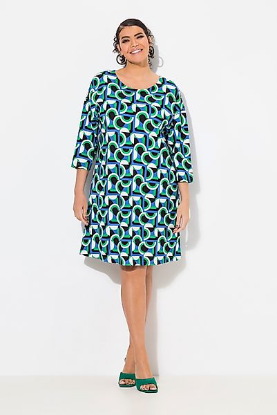 Ulla Popken Jerseykleid Punto-Kleid Oversized Rundhals günstig online kaufen