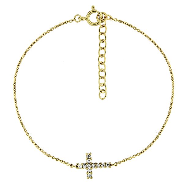 Smart Jewel Armband "Mittelteil Kreuz, Zirkonia Steine, Silber 925" günstig online kaufen