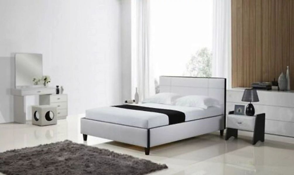 JVmoebel Bett Leder Betten Design Bett Doppel Ehe Modernes Hotel Gestell Lu günstig online kaufen