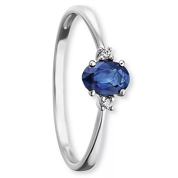 ONE ELEMENT Diamantring "0.02 ct Diamant Brillant Safir Ring aus 585 Weißgo günstig online kaufen
