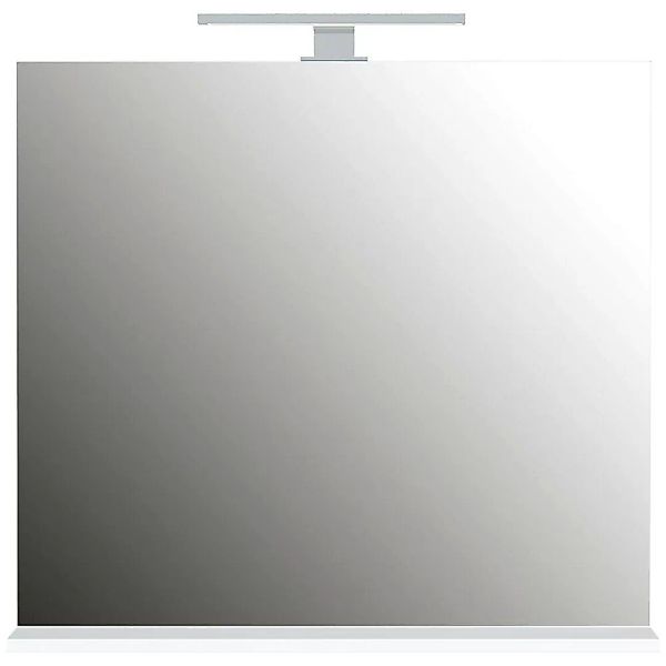 Badspiegel inkl. LED Beleuchtung AMASYA-01 in weiß, B/H/T: ca. 76/75/15 cm günstig online kaufen