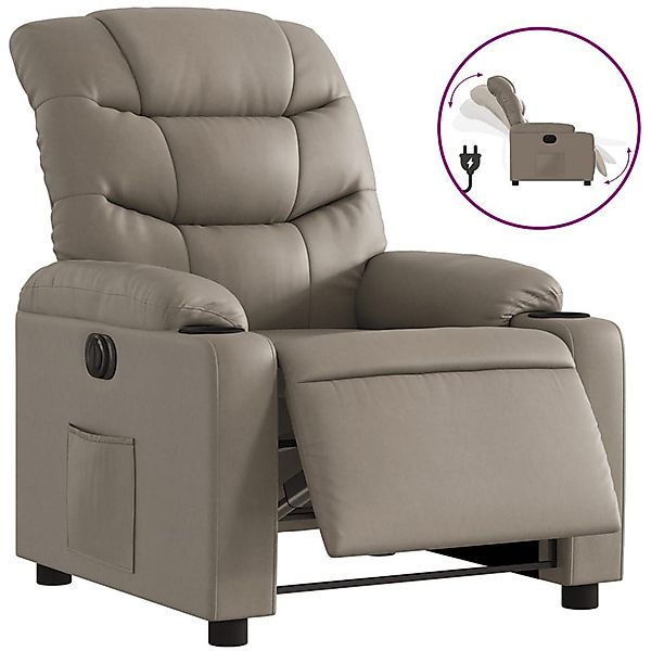 vidaXL Sessel Relaxsessel Elektrisch Cappuccino-Braun Kunstleder günstig online kaufen