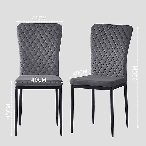 JYMTOM Esszimmerstuhl Samt/Kunstleder, hoher Lehne, Metallgestell, günstig online kaufen