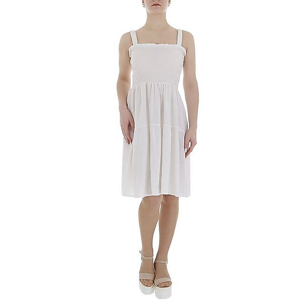 Ital-Design Sommerkleid Damen Freizeit (85941307) Volants Sommerkleid in We günstig online kaufen