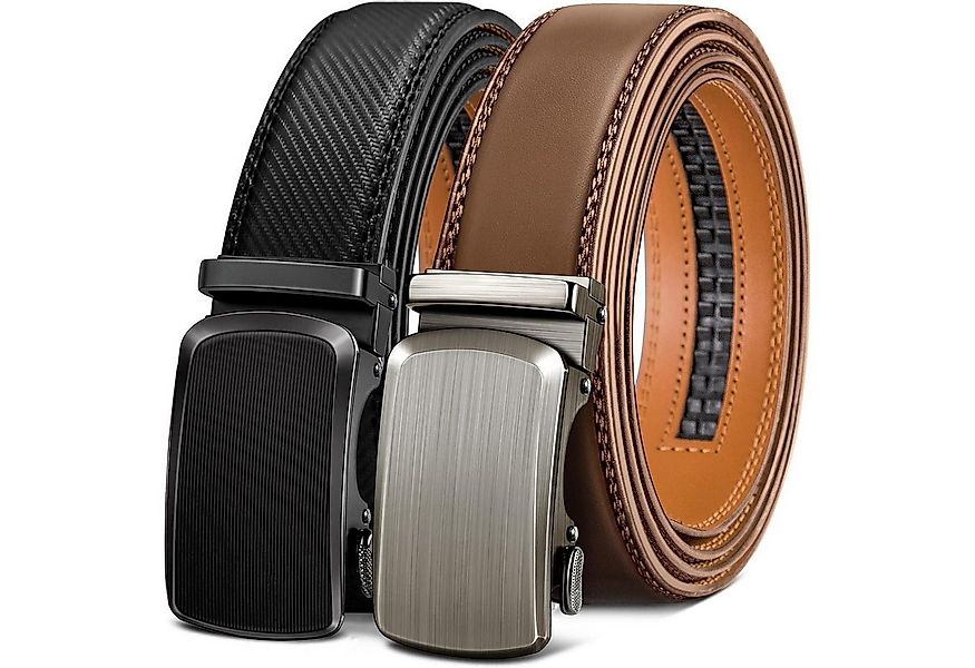 LuxusKollektion Ledergürtel Gürtel Herren 2er Set Automatik Ledergürtel Ver günstig online kaufen