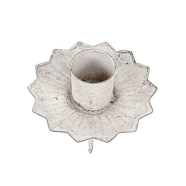Viana Kerzenhalter Creme Metall Spitzkerzenhalter Ø7cm günstig online kaufen