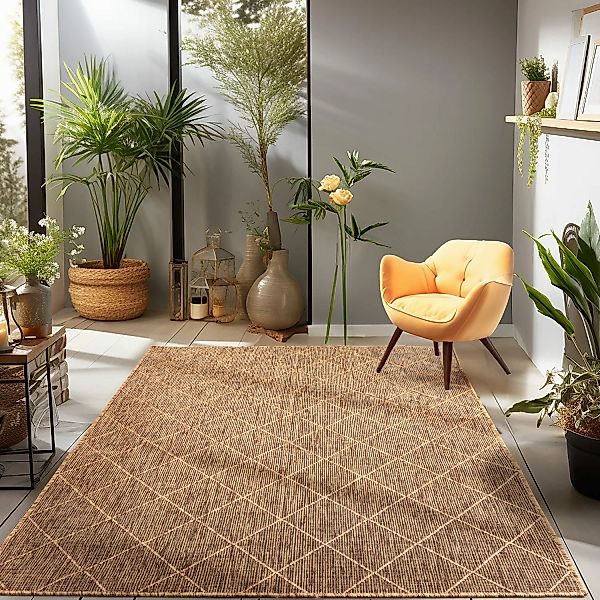 Carpettex Outdoorteppich Rauten Design, Rechteckig, Höhe: günstig online kaufen