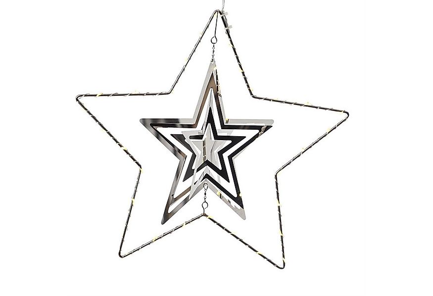 MARELIDA LED Stern LED Stern 3D Dekohänger Metallstern Weihnachtsstern Time günstig online kaufen