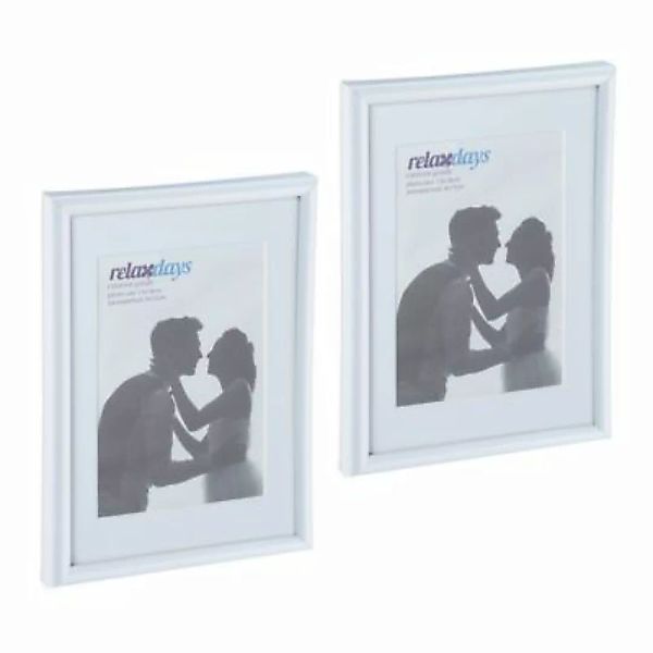 relaxdays Bilderrahmen 2er Set 13 x 18 cm weiß günstig online kaufen
