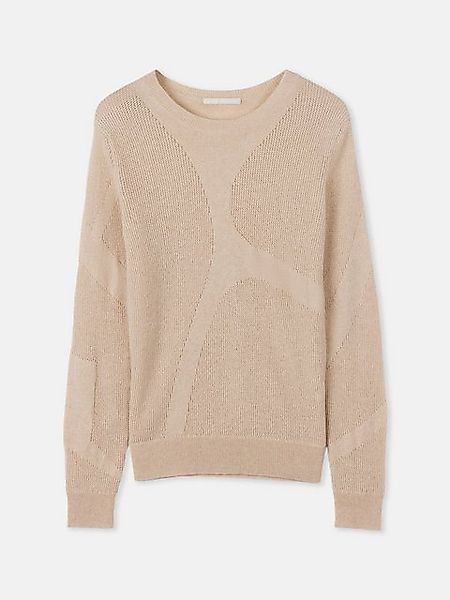 GOBI Cashmere Rundhalspullover Naturfarbe Leichter Kaschmir Pullover mit R- günstig online kaufen