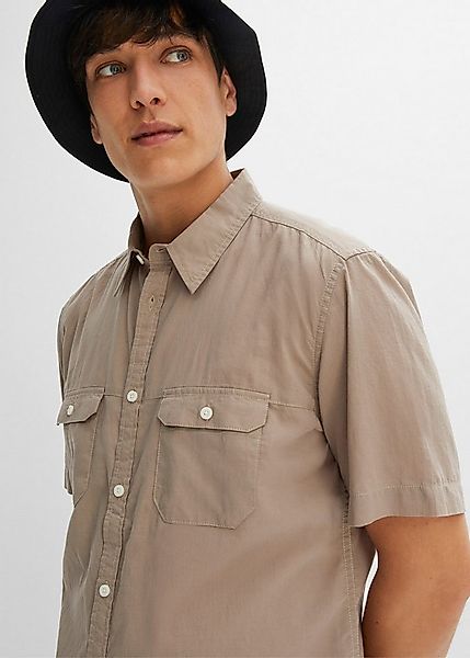 bonprix Kurzarmhemd Regular Fit, aus Baumwolle, mit Brusttaschen, Kentkrage günstig online kaufen