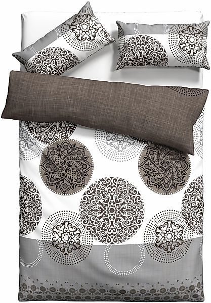 my home Bettwäsche "Tesso in Gr. 135x200, 155x220 oder 200x200 cm" 2 Stk. t günstig online kaufen