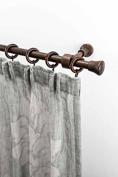 GARESA Gardinenstange "Sandri Vollrund, Endknopf Reno" 1 läufig-läufig Wuns günstig online kaufen