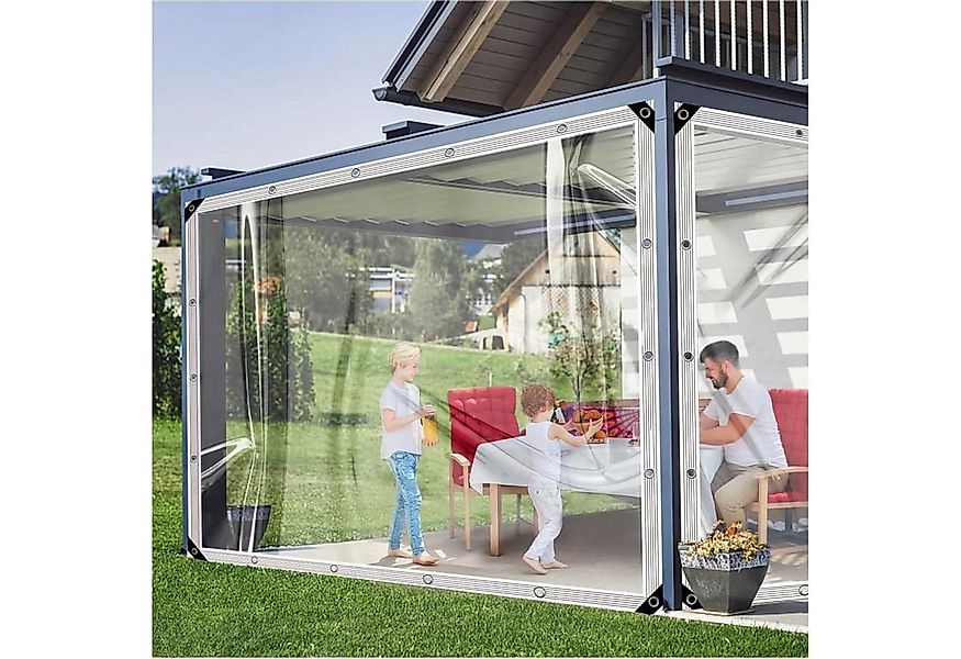 LuxusKollektion Gartenstuhl Transparente PVC Plane mit Ösen 420 g/m² wasser günstig online kaufen