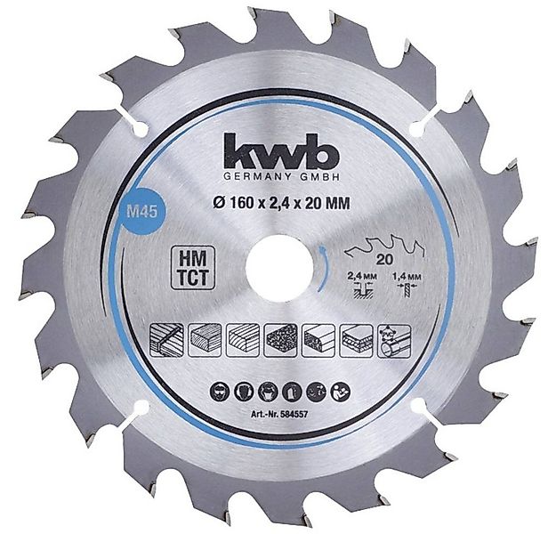 kwb Kreissägeblatt Span-Platten Kreissäge-Blatt, Holz-/Hartholz, 160 x 20 m günstig online kaufen