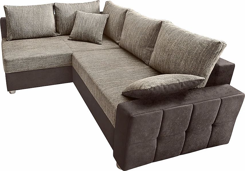 COLLECTION AB Ecksofa »Parma L-Form«, mit Bettfunktion und Federkern günstig online kaufen