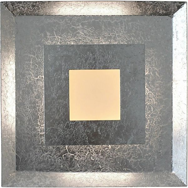 Luce Design LED-Wandleuchte Window 1-flammig Silber 32 cm x 32 cm günstig online kaufen