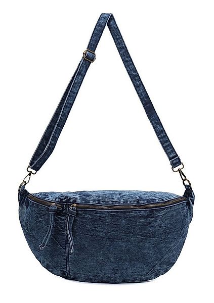 ITALYSHOP24 Schultertasche XXL Jeans Tasche CrossBody Denim Vintage Umhänge günstig online kaufen