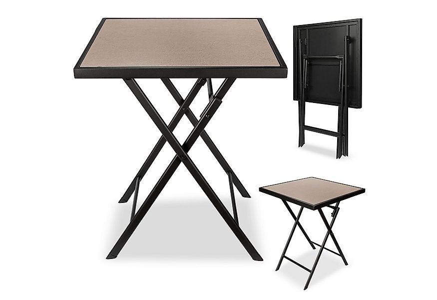 BRUBAKER Gartentisch Bergamo - 58 x 58 cm Balkontisch wetterfest (1-St., Ca günstig online kaufen