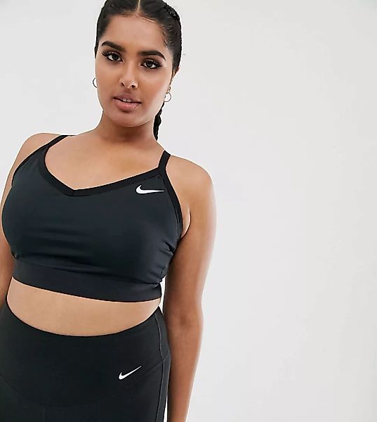 Nike Training Plus – Pro Indy – Sport-BH in Schwarz mit leichter Stützfunkt günstig online kaufen