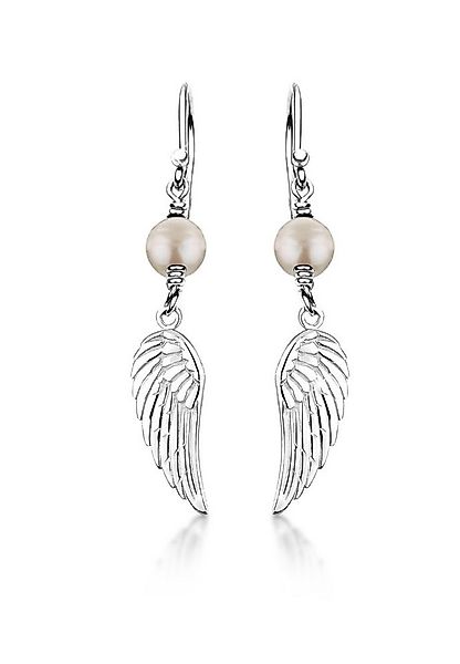 Nenalina Paar Ohrhänger Hänger Flügel Engel Süßwasserzuchtperle 925 Silber günstig online kaufen