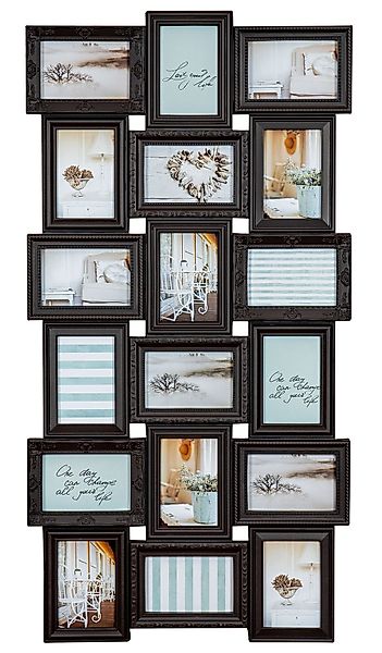 Levandeo® Bilderrahmen Collage, Bilderrahmen Barock Braun günstig online kaufen