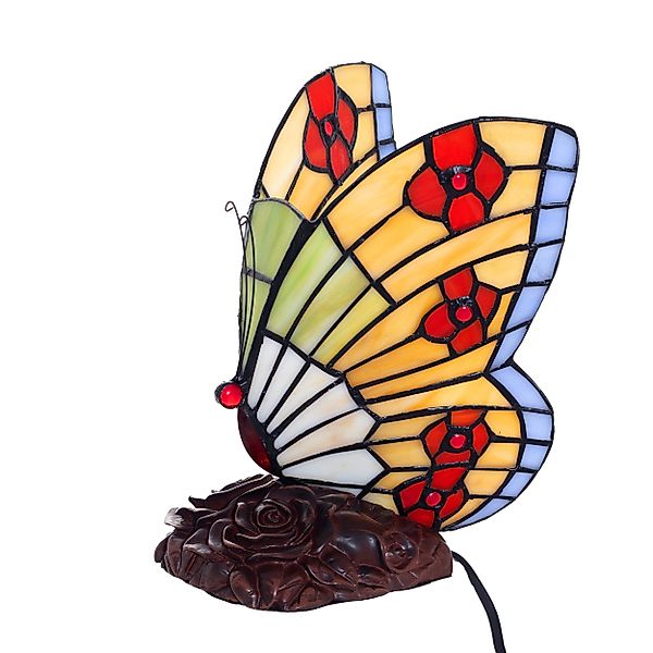 BIRENDY Stehlampe Tischlampe Tiffany-Style Schmetterling 203 günstig online kaufen
