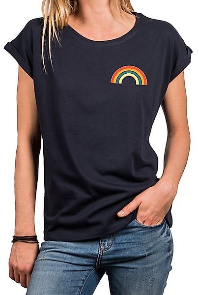 MAKAYA T-Shirt mit Regenbogen Damen Top Rainbow Sommer Tunika Stylisch Eleg günstig online kaufen