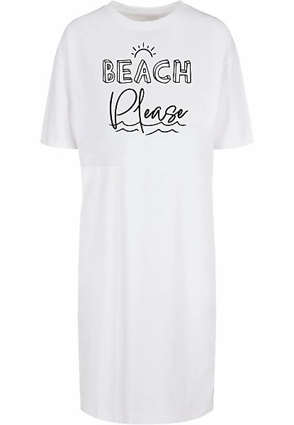 Merchcode Shirtkleid "Merchcode Damen Ladies Beach Please Oversized Slit Te günstig online kaufen