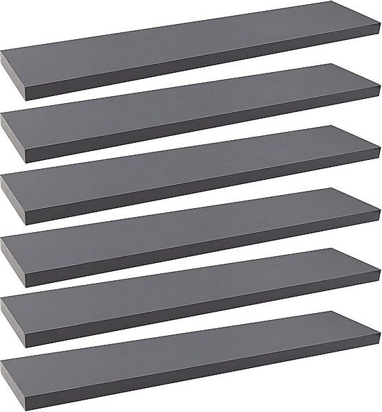 Woltu Wandregal, 6-tlg., Schweberegal Regal Wanddeko aus MDF günstig online kaufen