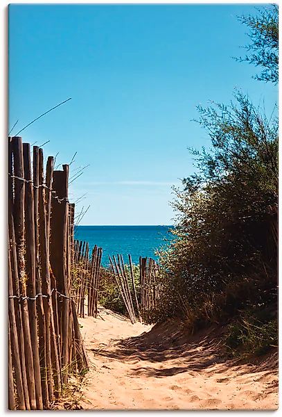 Artland Leinwandbild »Strandzugang zum Serignan Plage« Strand 1 Stk. tlg. a günstig online kaufen